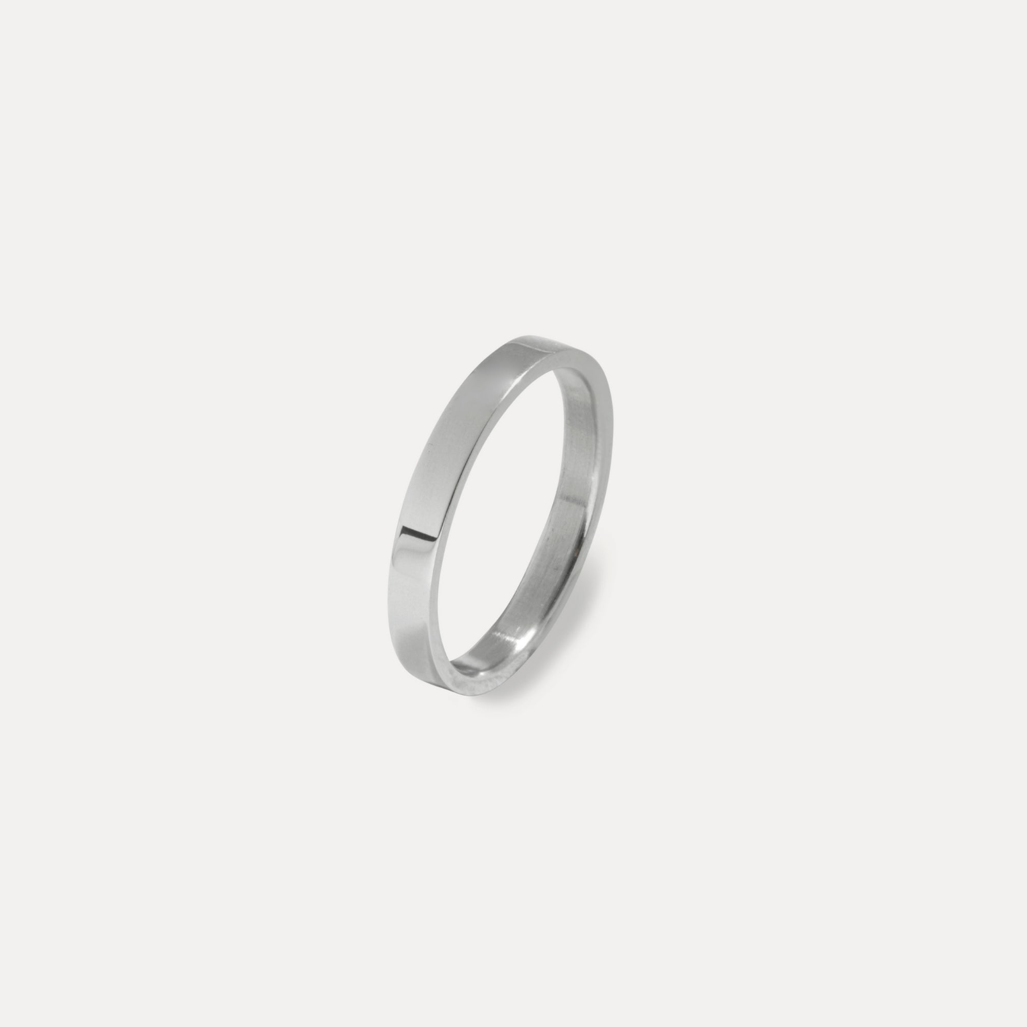 Silver Minimal Band Ring - Minimalist Styled Rings For Men | By Twistedpendant