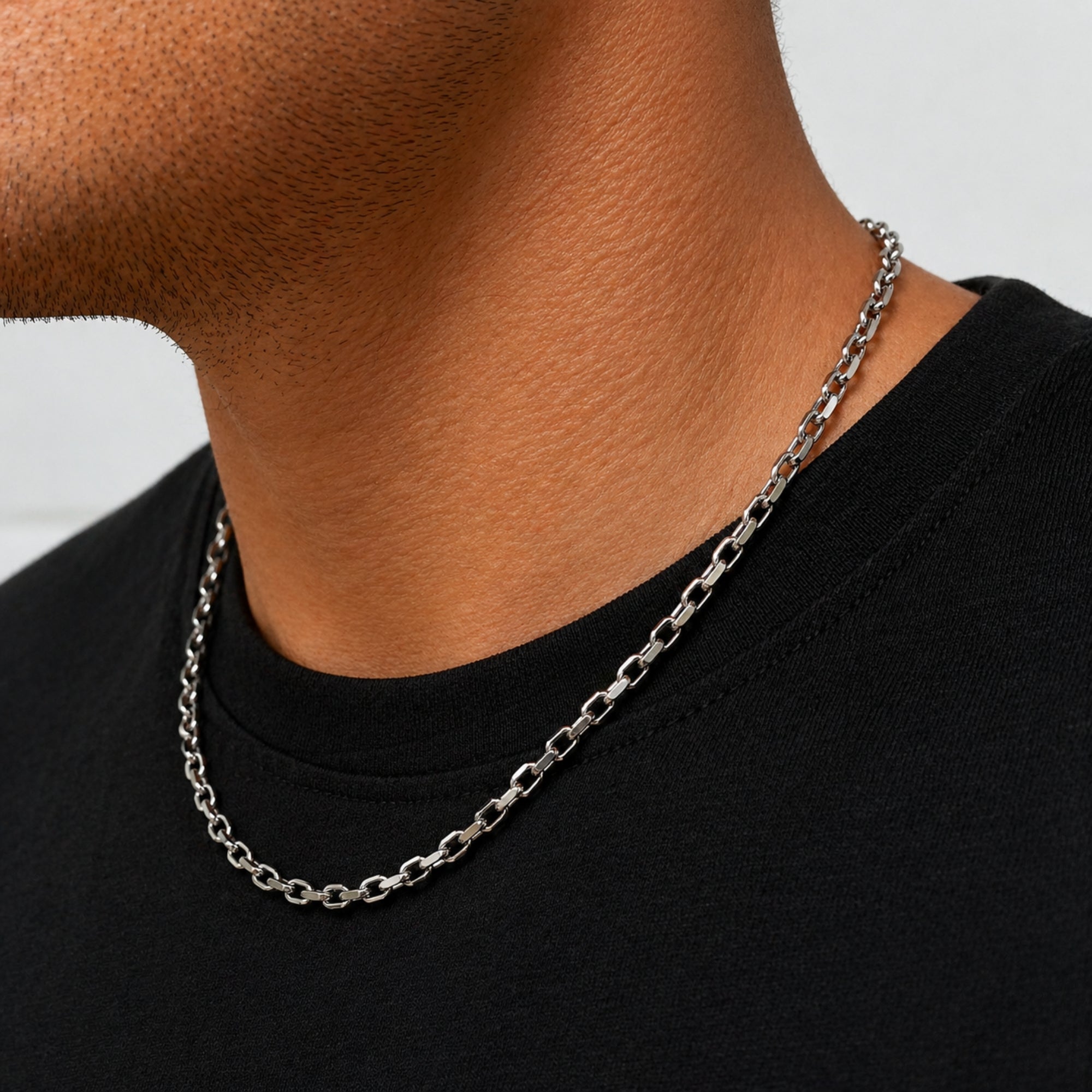 Italian 925 Silver Rolo Chain (4MM)