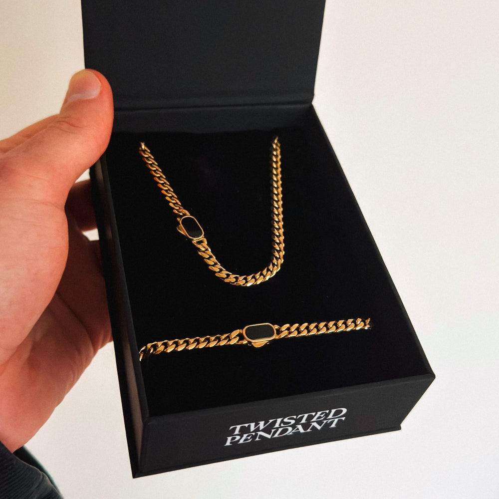 Onyx Cuban Chain (5MM) - Gold