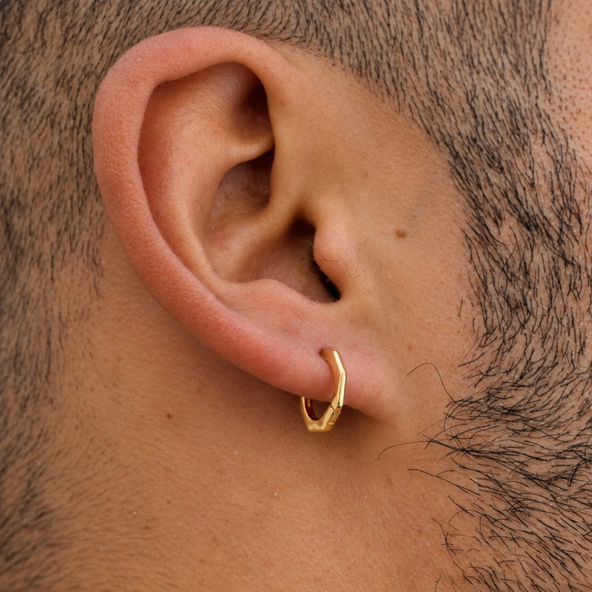 Octagon Hoop - Gold
