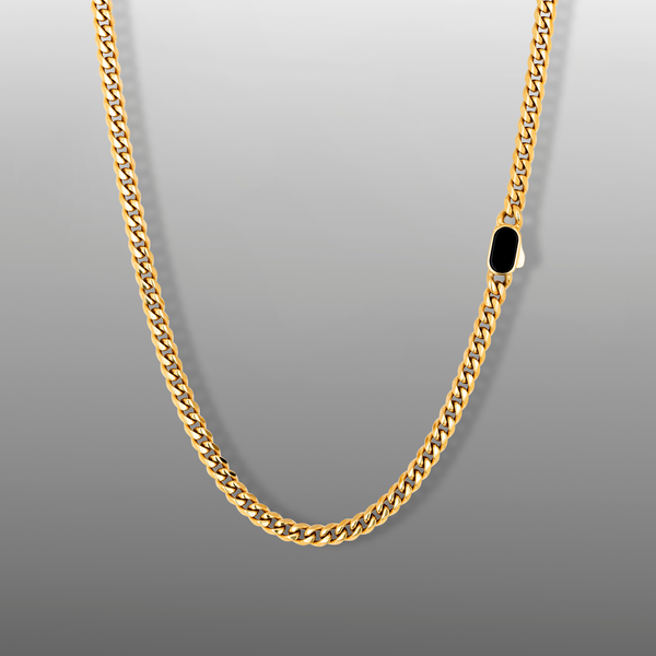 Onyx Cuban Chain (5MM) - Gold