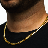23K Gold Miami Cuban Chain (7MM) - Mens Necklace -  By Twistedpendant