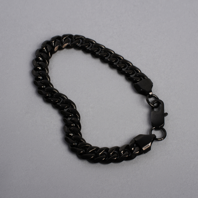 Thick black deals bracelet