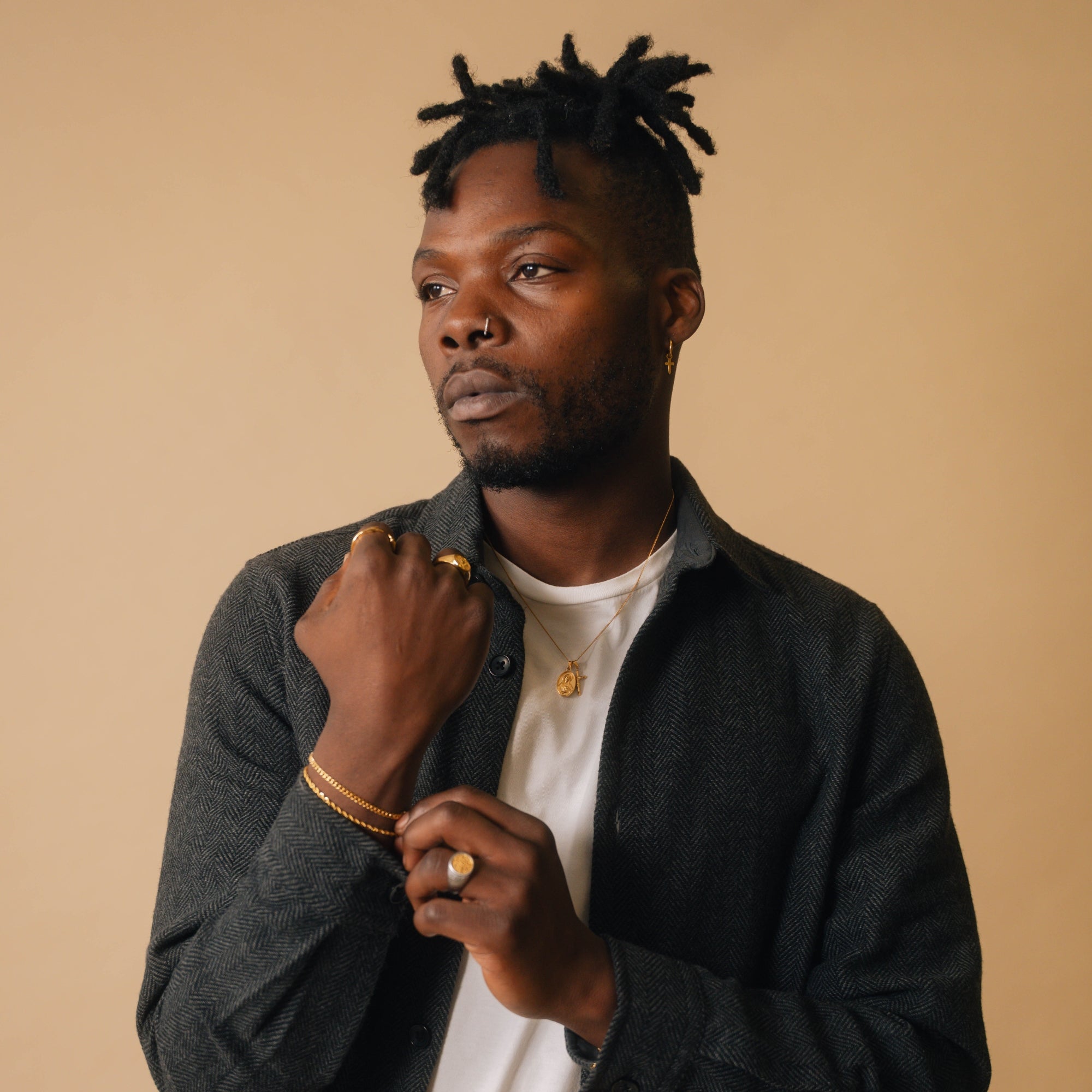 Gold Cuban + Rope Stack Bracelet