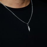 Mens Sterling Silver Wing Pendant - Mens Silver Necklace | Twistedpendant