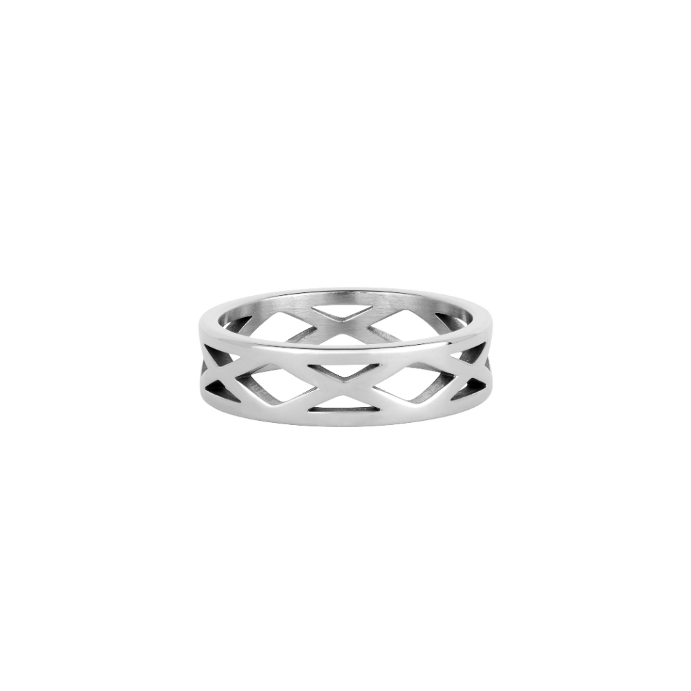 Edge Ring - Men's Silver Band Rings - Man Rings | Twistedpendant