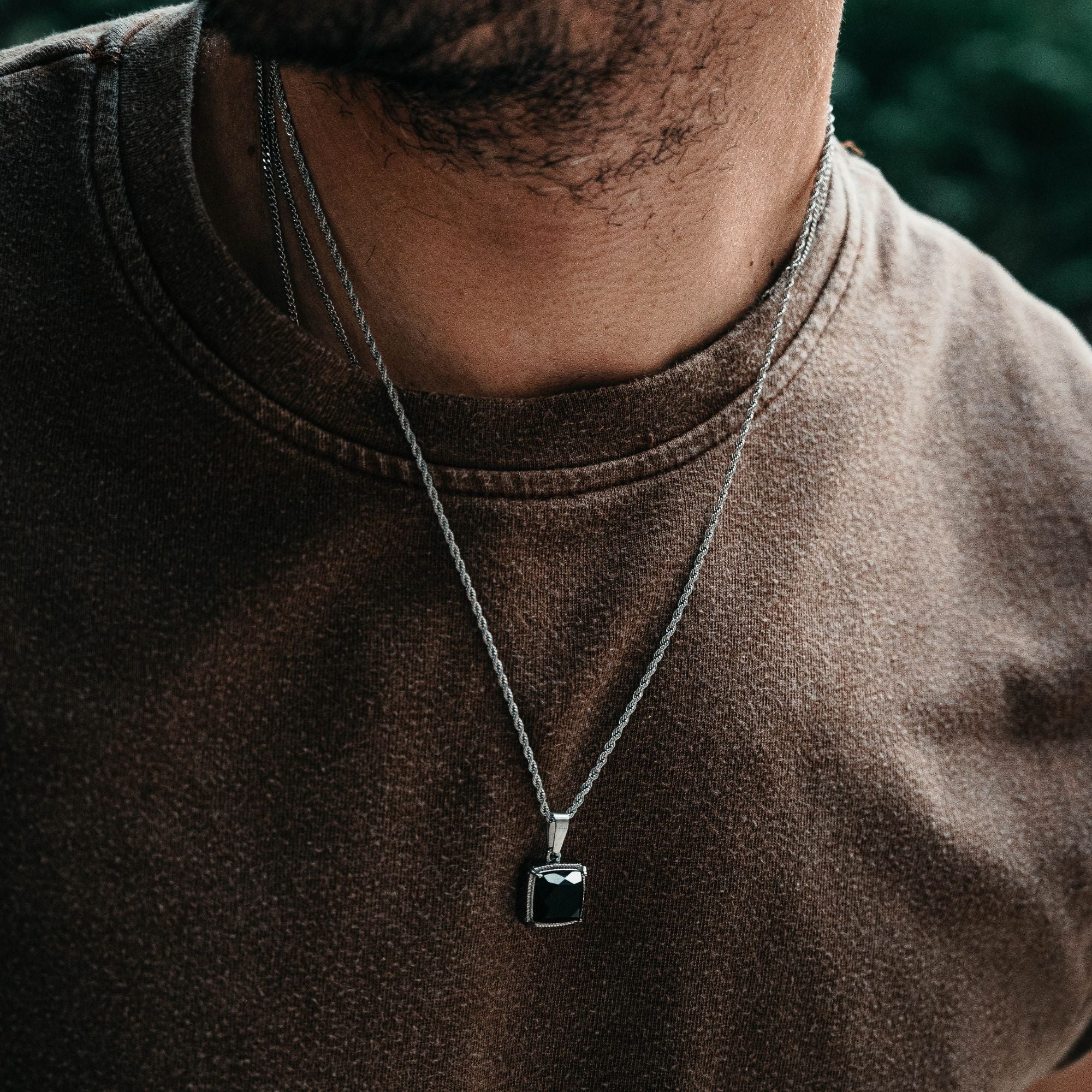 Chunky Onyx - Silver