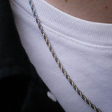 Silver Rope Chain Necklace - Mens Necklace Chain | By Twistedpendant