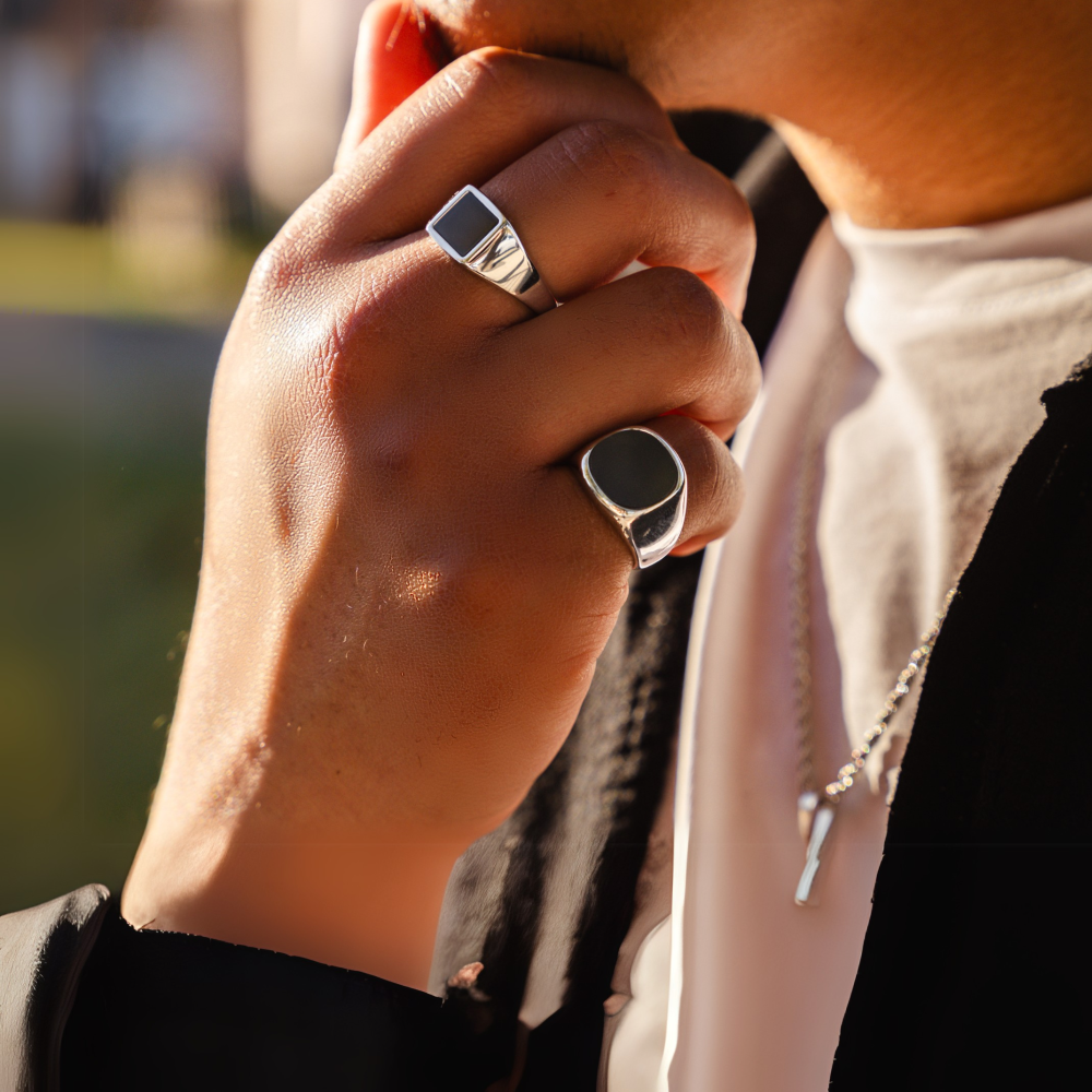 Mens Rings - Silver Signet / Band Rings For Men - By Twistedpendanr
