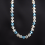 Blue Shell Pearl Bracelet Chain (6MM) - Men's Pearl Bracelet | Twistedpendant