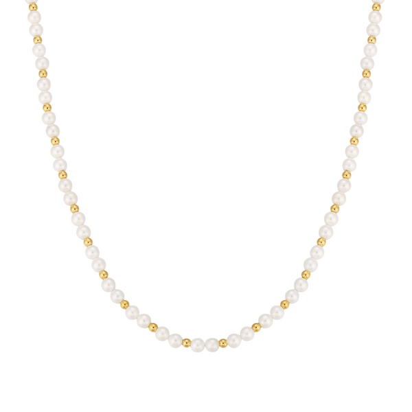 Gold Pearl Necklace Chain - Men's Pearl Necklace | Twistedpendant