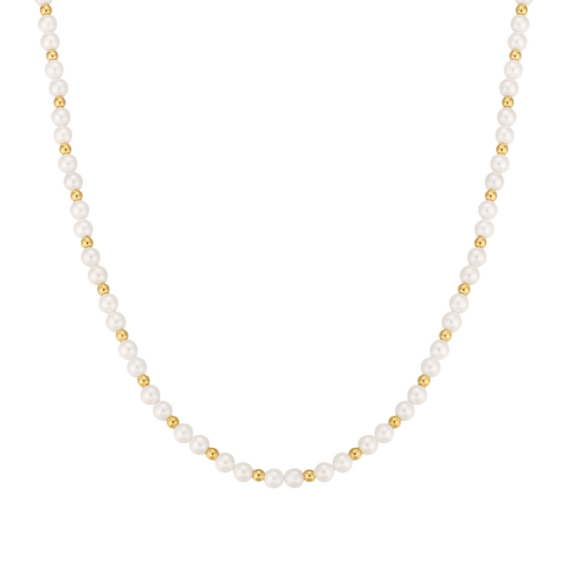 Gold Pearl Necklace Chain - Men's Pearl Necklace | Twistedpendant