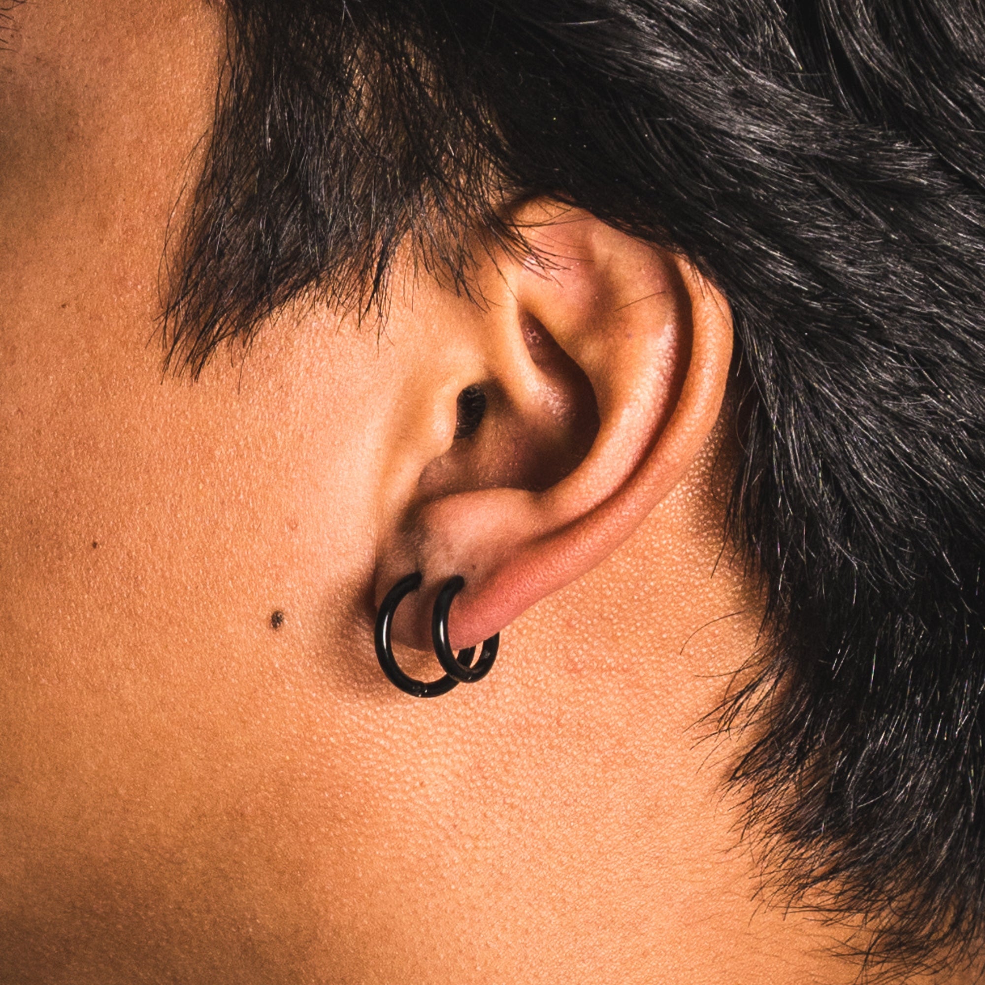 Black Steel Hoop - 14MM