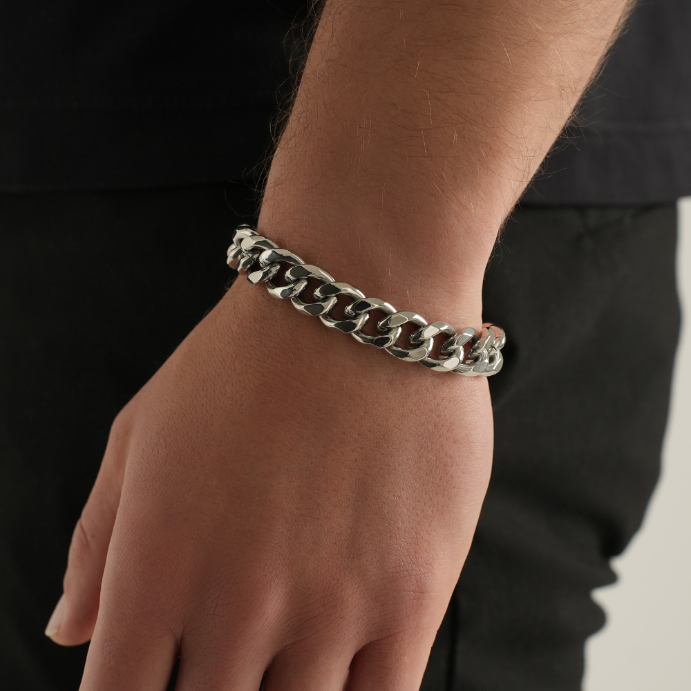 Silver Cuban Bracelet (13MM)