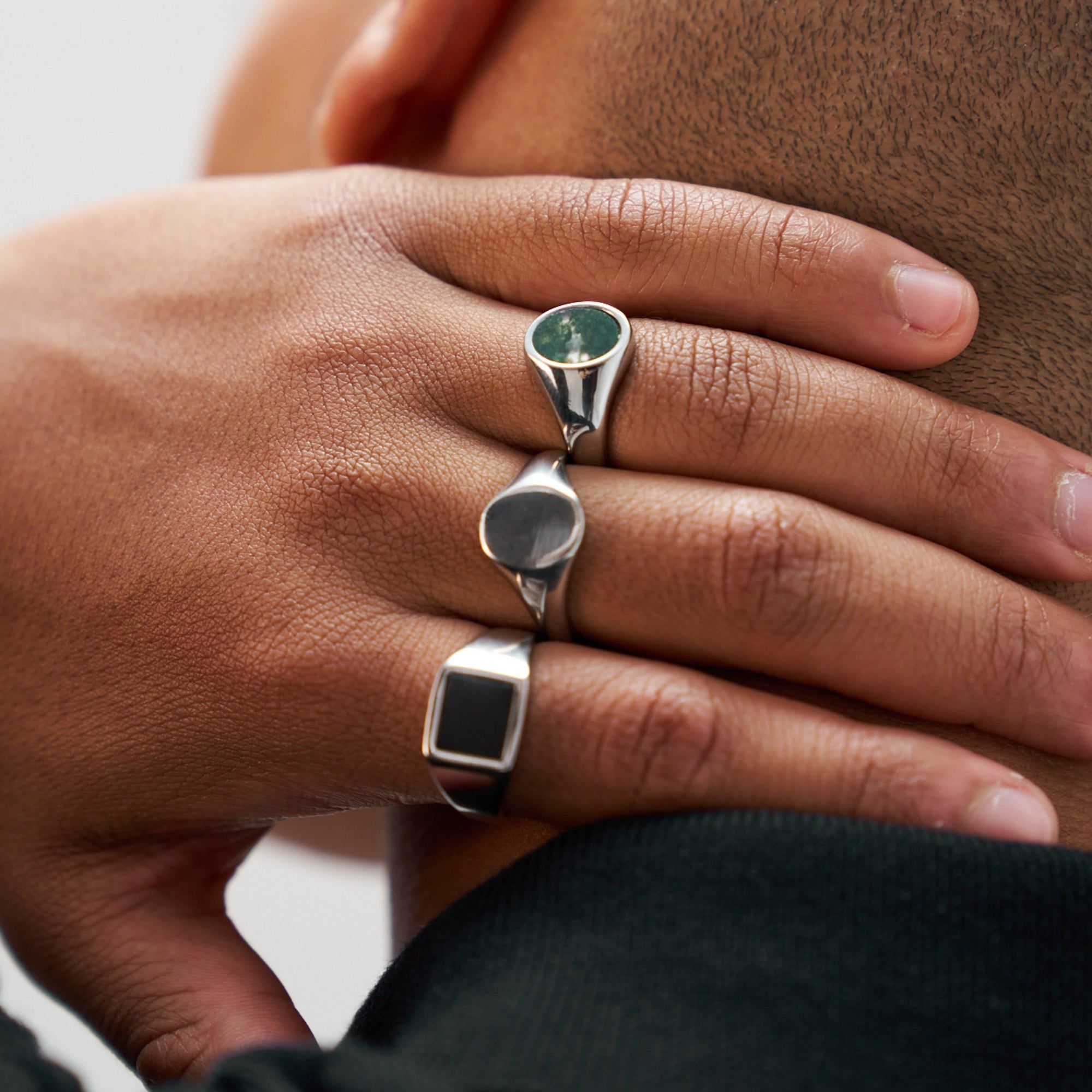 Silver Signet Ring Men - Mens Silver Signet Rings | By Twistedpendant