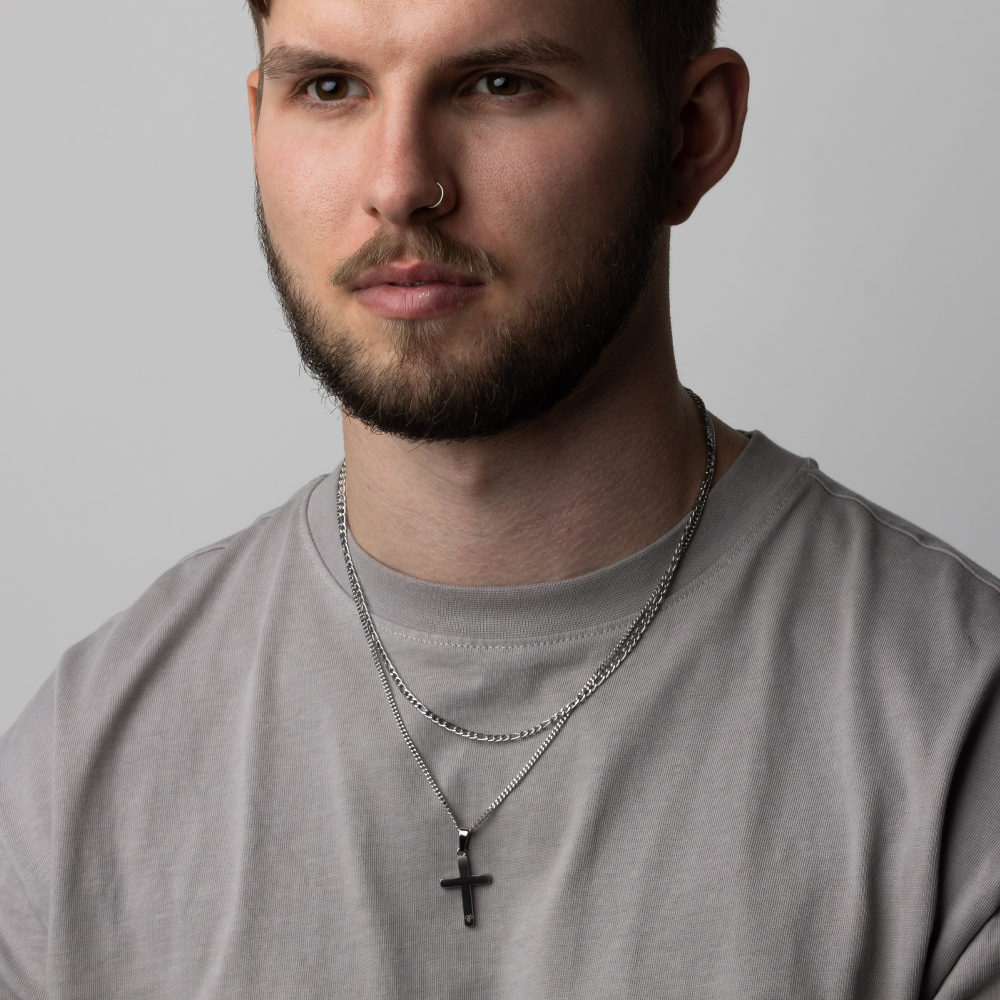 Make Your Own Set - Cross & Figaro Chain - Perfect Jewellery Gifts For Men - By Twistedpendant