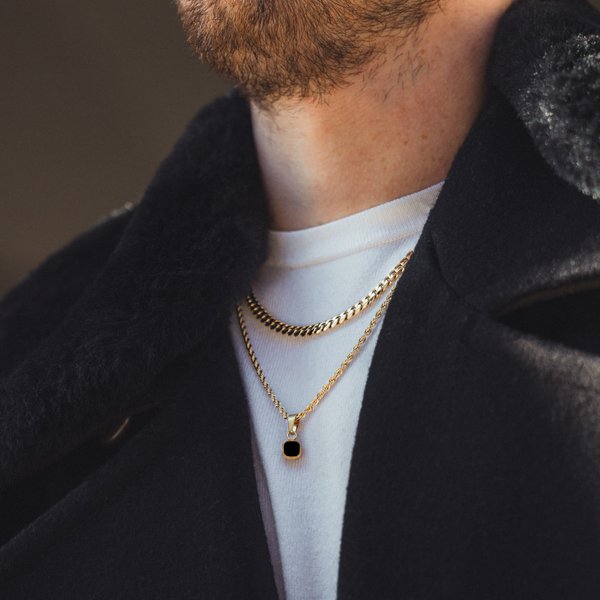 Mini Onyx Pendant | Black Onyx Necklace For Men - By Twistedpendant