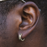 Mens Huggie Hoop Earrings - Vintage Hoops For Men - By Twistedpendant
