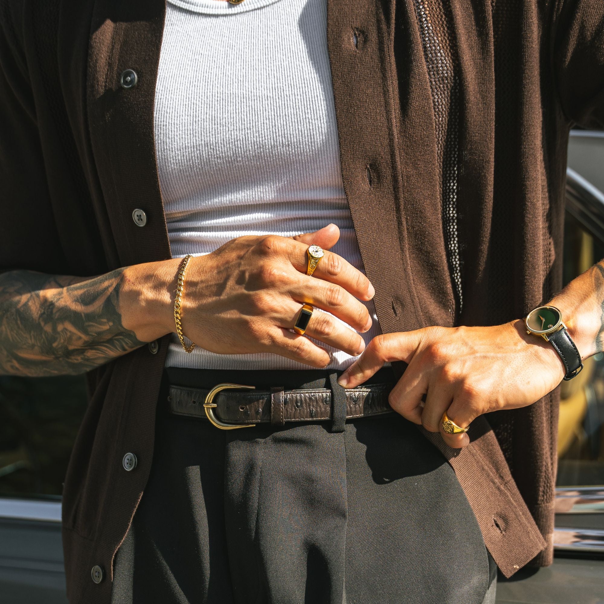 Monolith Onyx Ring - Gold