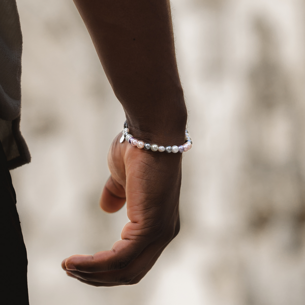 Pastel Pearl Bracelet - Men's Pearl Bracelet | Twistedpendant