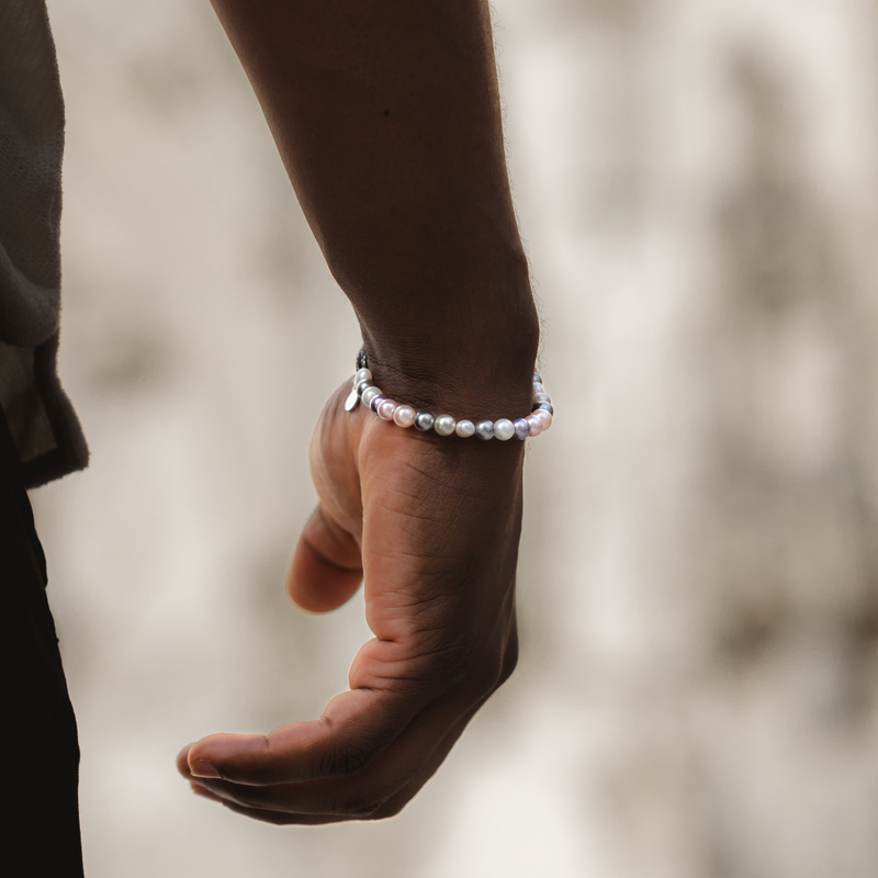 Pastel Pearl Bracelet - Men's Pearl Bracelet | Twistedpendant