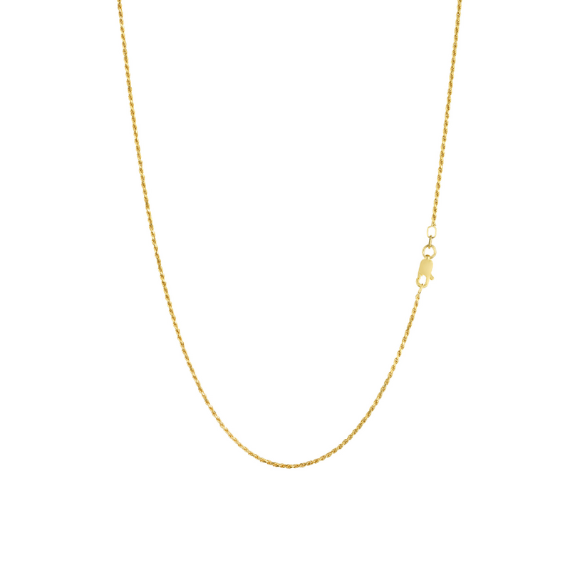 1.5mm Thin Gold Rope Chain - Mens Gold Chain | By Twistedpendant
