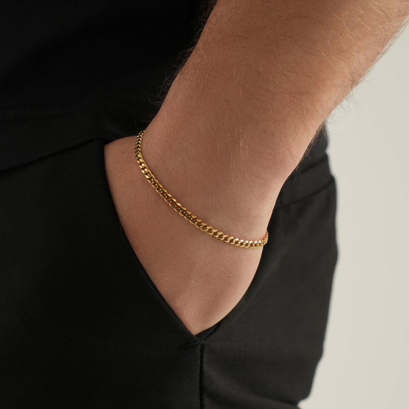 Gold Cuban Bracelet 3MM