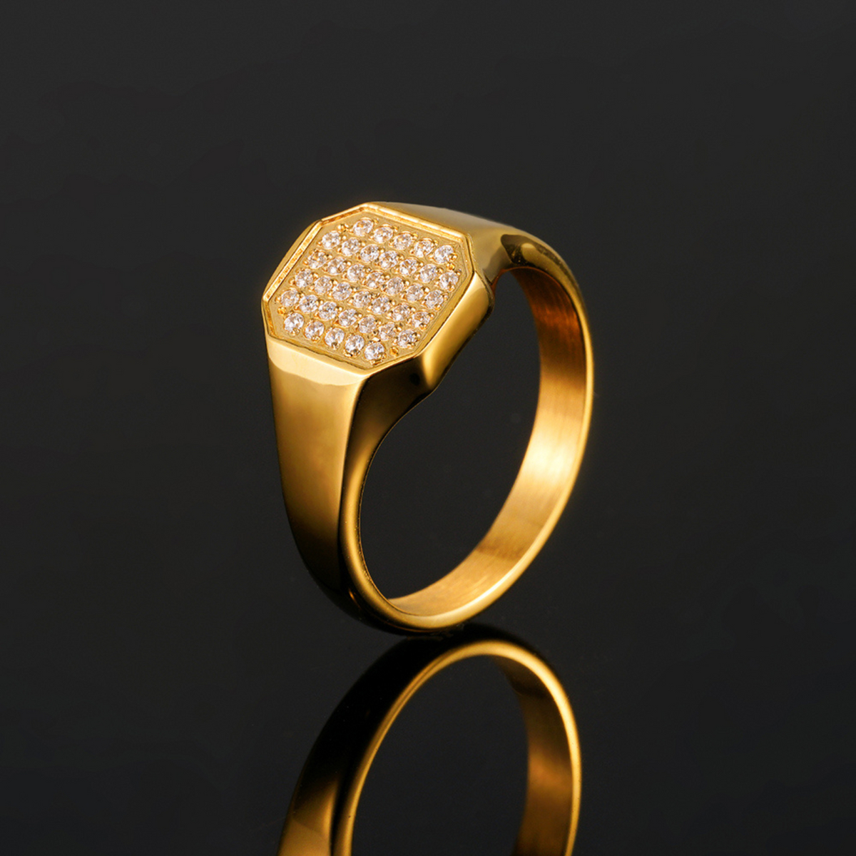 Diamond Signet - Gold