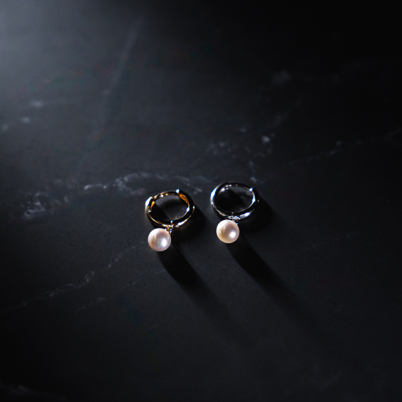 Mens Earrings - Pearl Dangle Earrings For Men By Twistedpendant