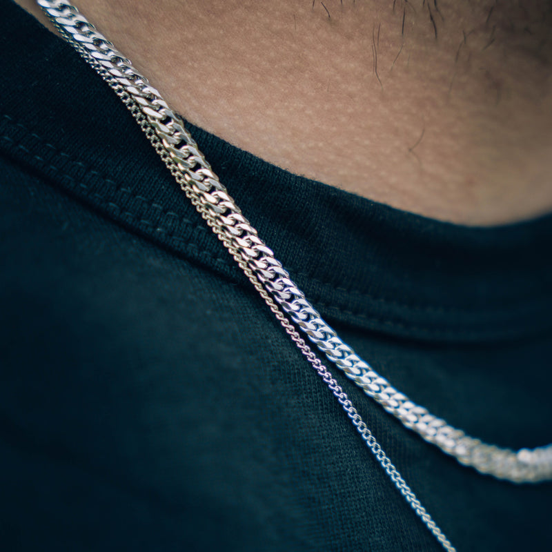 Flat Cuban (925 Silver)