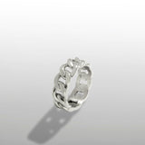 Twisted Cuban Band Ring - Silver