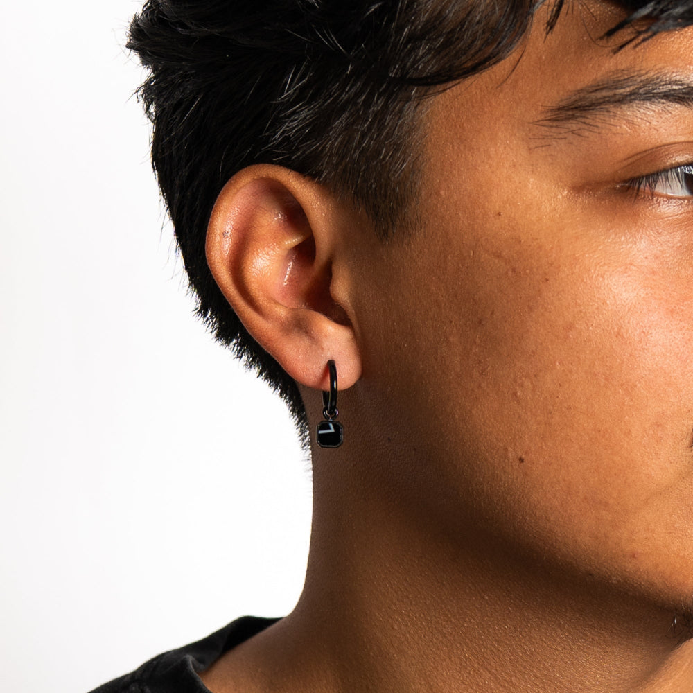 White Line Onyx Dangle (Black)