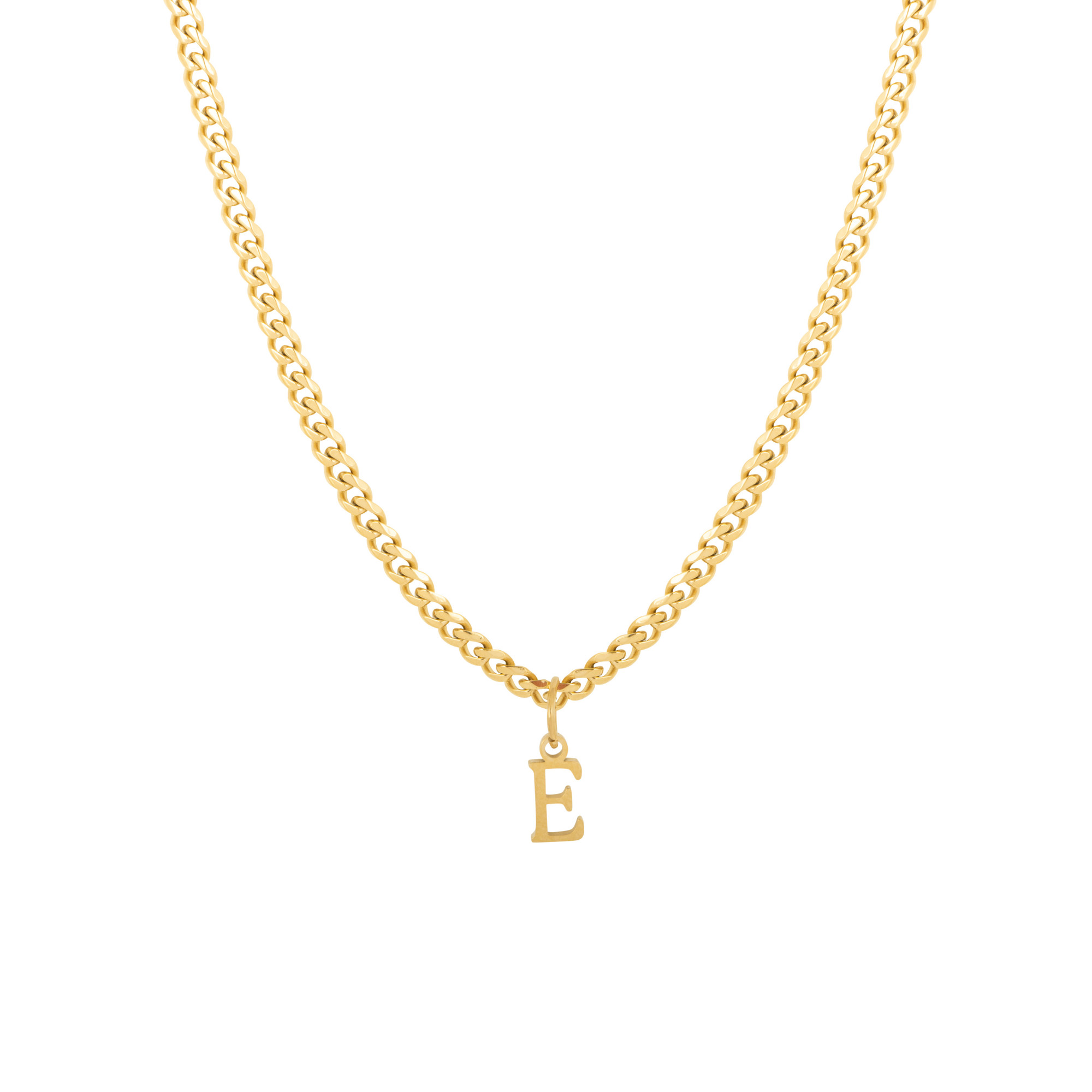 Initial Necklace For Men - Gold Initial With Chain - By Twistedpendant