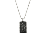 Silver Palm Tree Pendant Necklace - Men's Silver Necklaces | Twistedpendant
