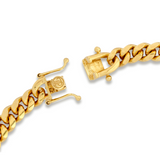 Mens Bracelet, Gold Plated Miami Chain Bracelet - By Twistedpendant