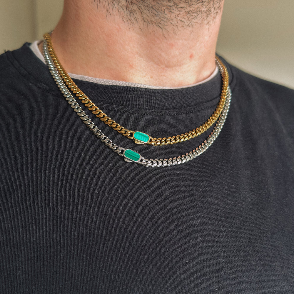 Malachite Cuban Chain (5MM) - Gold