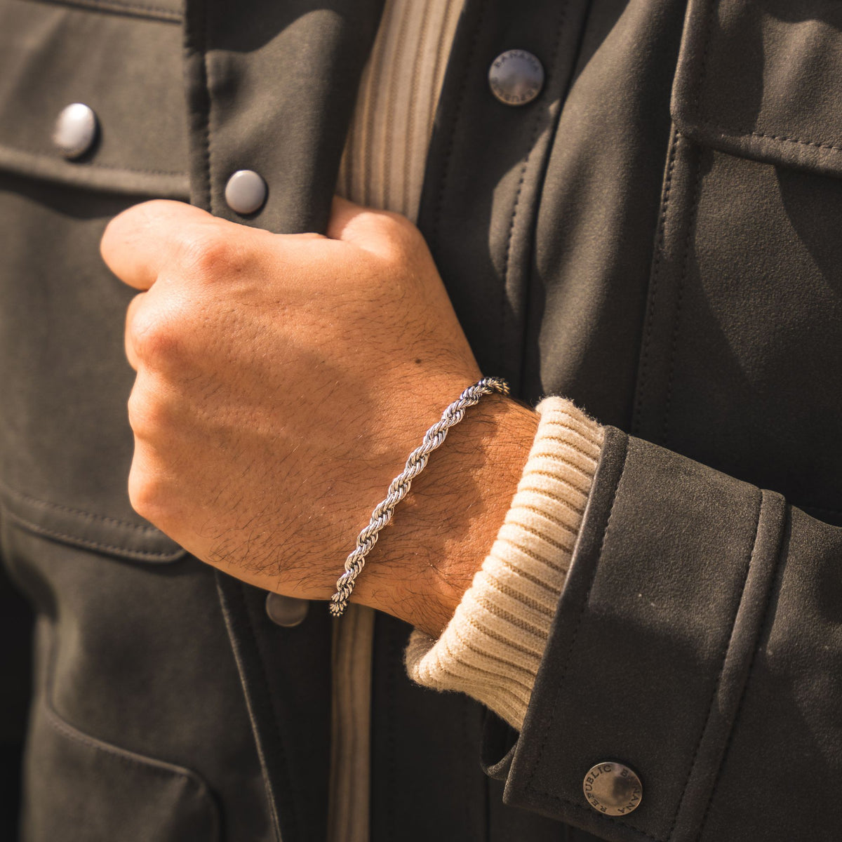 Silver Rope Bracelet (5MM)