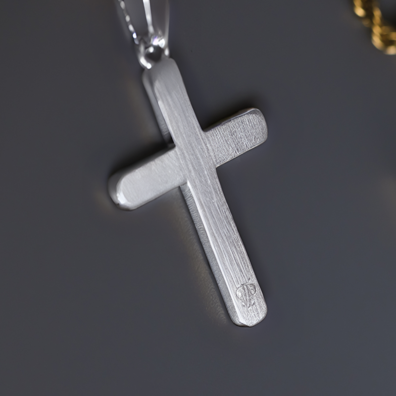 Stainless Steel Silver Cross Necklace for Men Boys 18K Real White Gold  Plated American Flag Pendant Chain Bible Verse Inspirational Necklaces 20  Inches - Yahoo Shopping