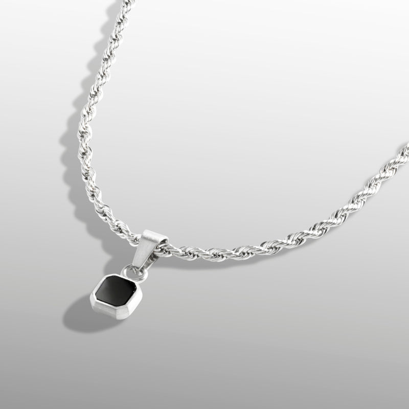 Mini Onyx Pendant | Black Onyx Necklace For Men - By Twistedpendant