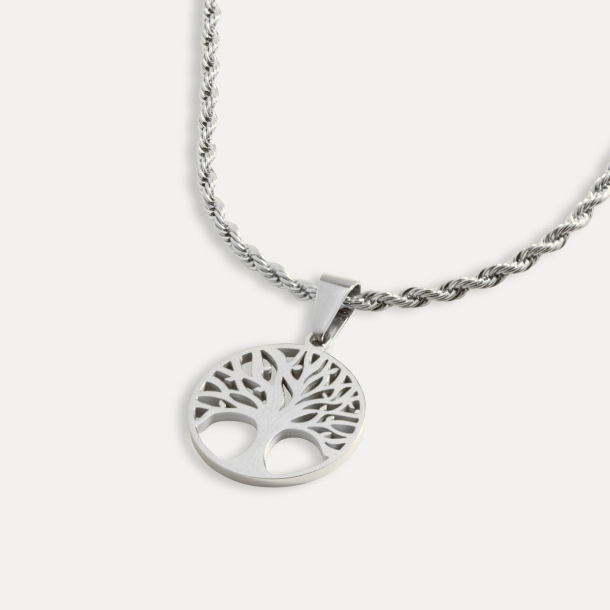 Men's Silver Tree Of Life Pendant Men's Silver Necklace