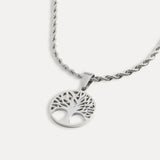 Men's Silver Tree Of Life Pendant - Men's Silver Necklace | Twistedpendant