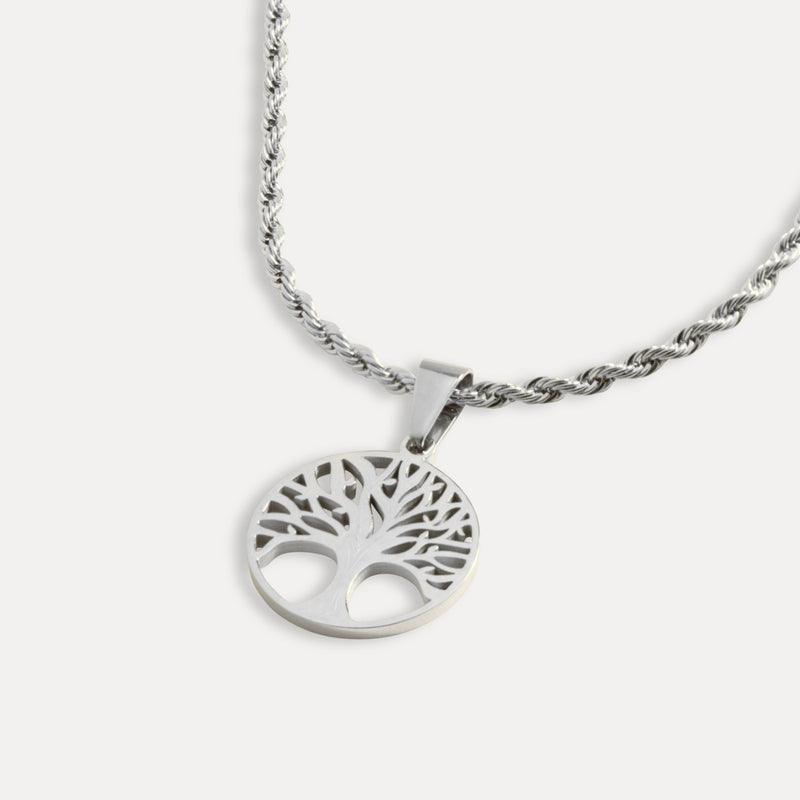 Men's Silver Tree Of Life Pendant - Men's Silver Necklace | Twistedpendant