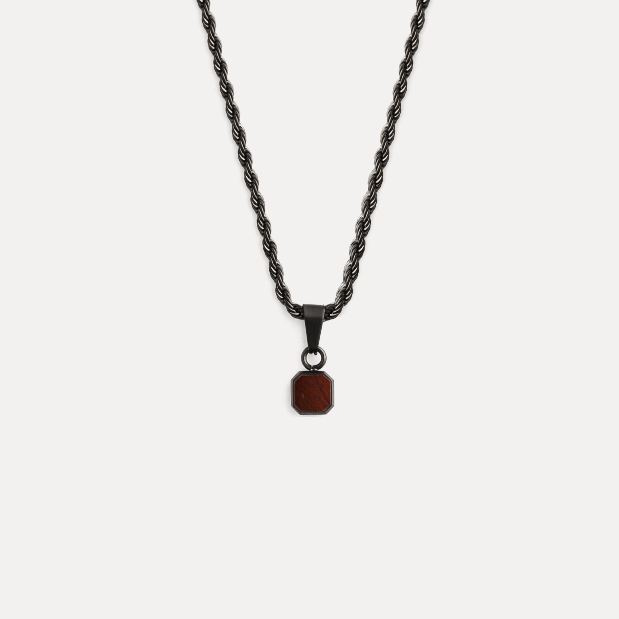 Necklace with a pendant on a white background