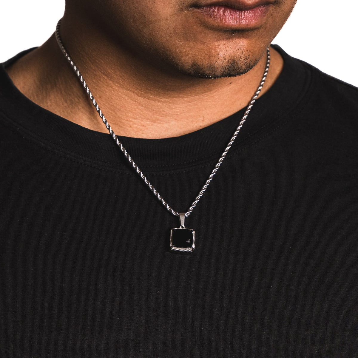 Chunky Onyx - Silver