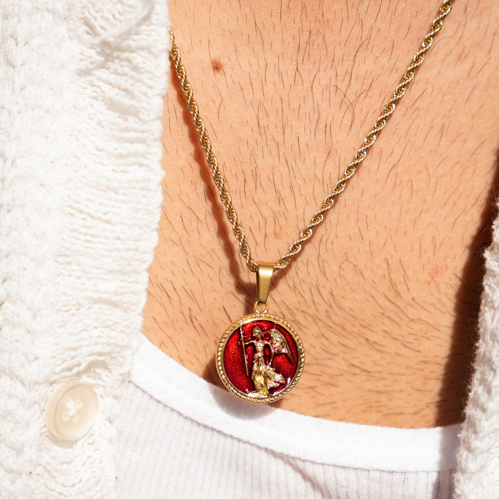 Saint Michael - Red (Gold)
