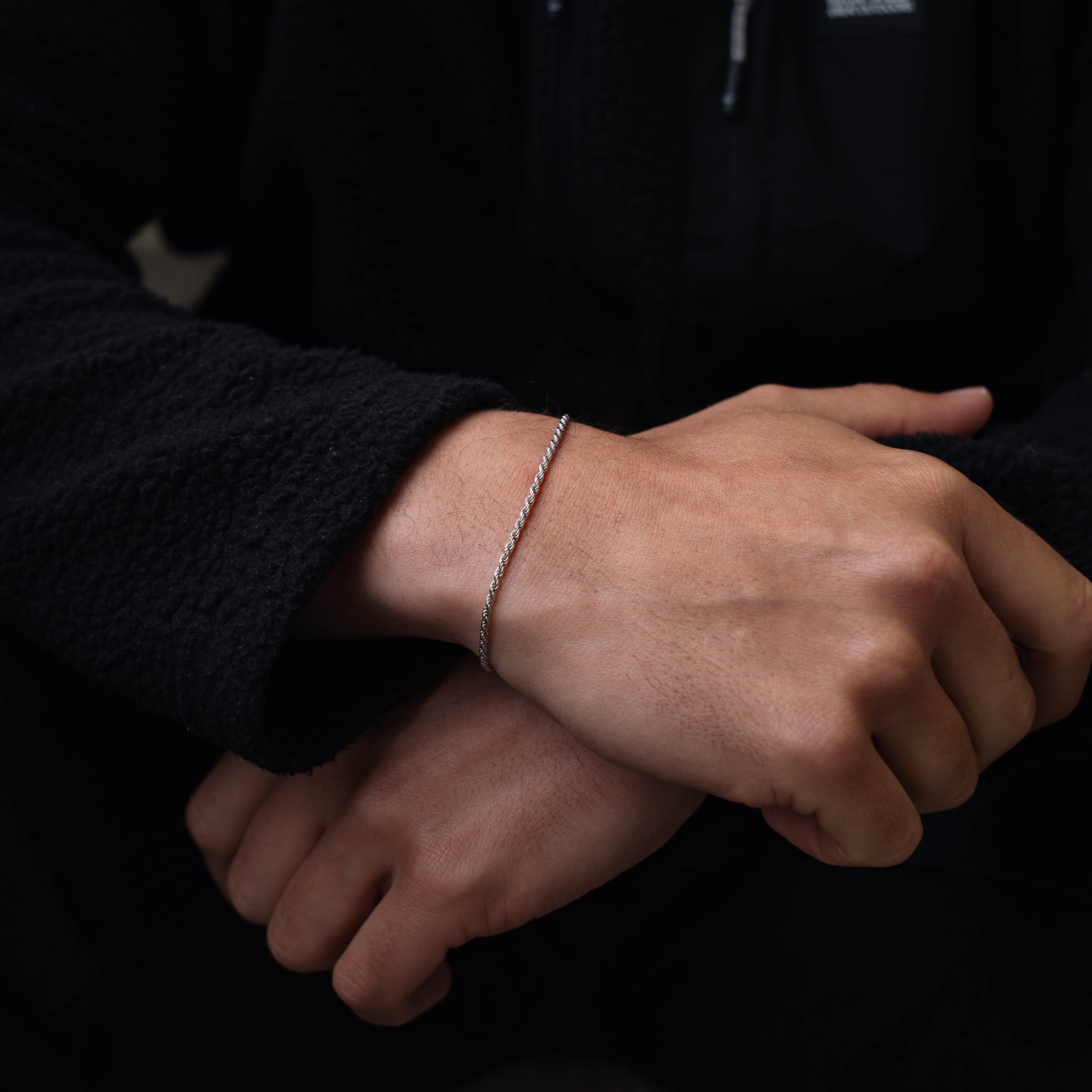 925 Sterling Silver Rope Bracelet - Mens Rope Bracelet By Twistedpendant