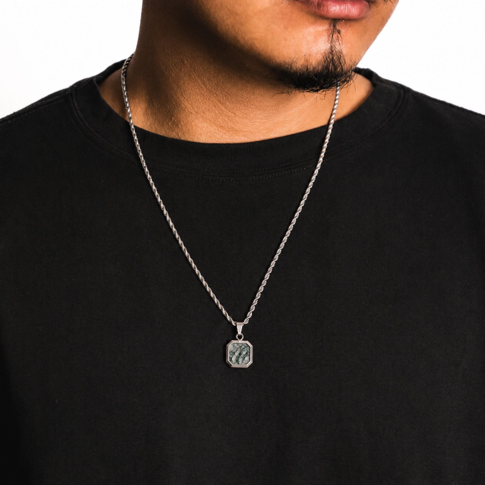Moss Agate - Silver