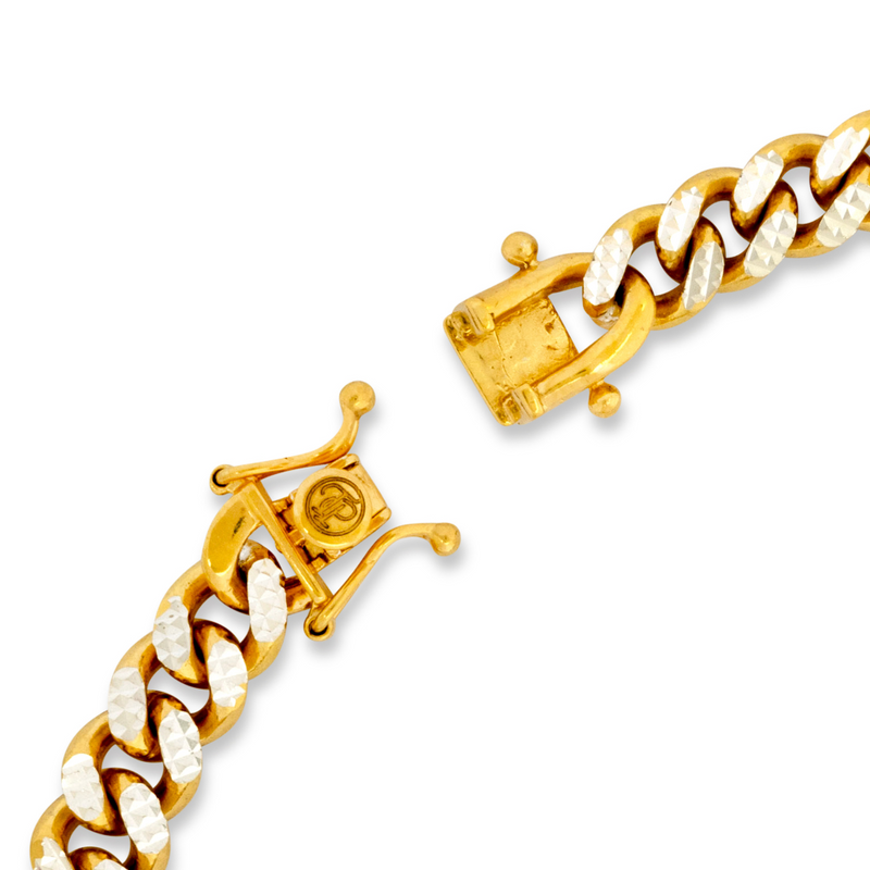 18K Gold Two Tone Miami Cuban Chain (7MM) -  By Twistedpendant