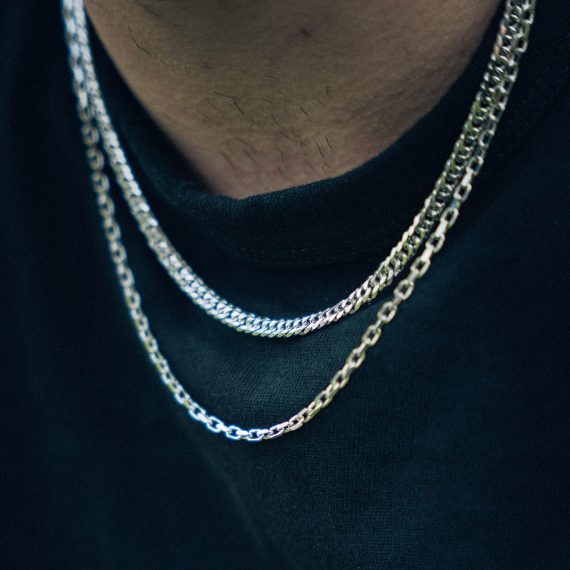 925 Sterling Silver Chain - Flat Cuban Necklace For Men By Twistedpendant
