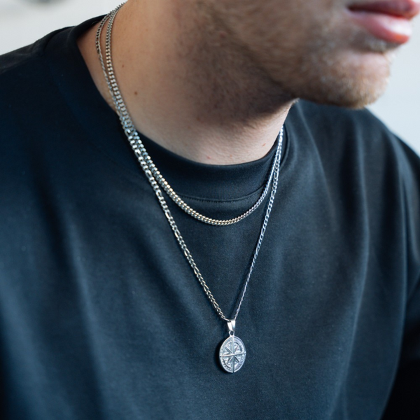 Jewellery Gift Sets - Compass Set - Mens Necklace | Twistedpendant